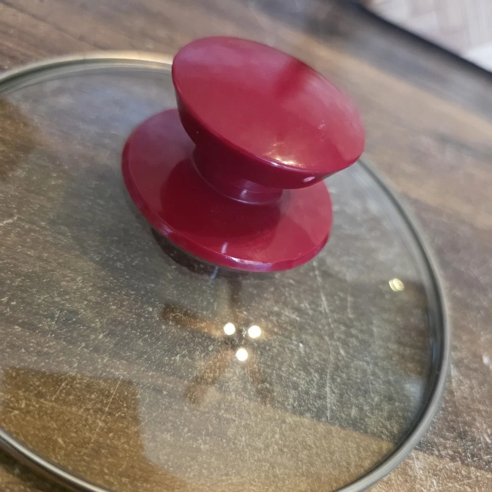 Glass & Stainless Steel Replacement Pot Lid Red Small Slow Cooker Lid 6
